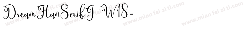 DreamHanSerifJ W18字体转换